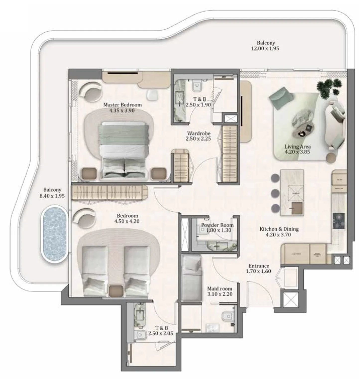 Main Realty Flow Residences floor plan