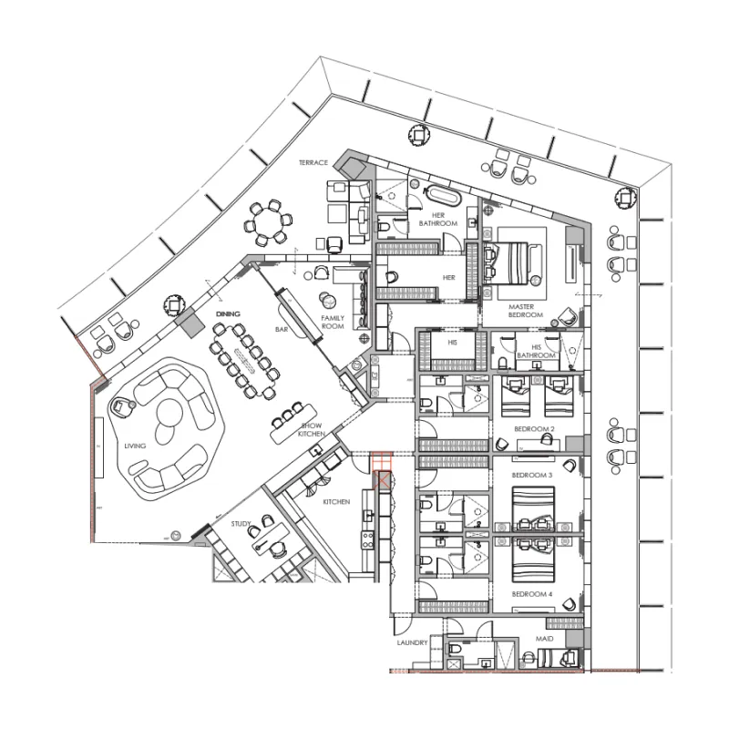 H&H Development Four Seasons Private Residences DIFC floor plan