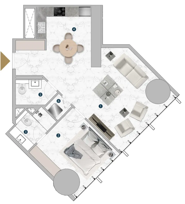 London Gate Franck Muller Vanguard floor plan