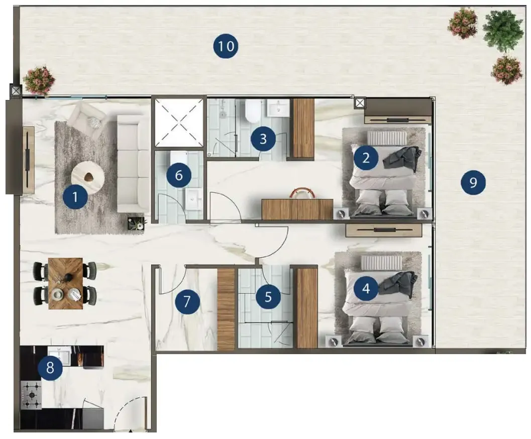 London Gate Franck Muller Yachting floor plan