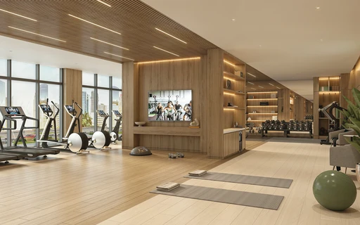Fully Equipped Gym amenity image at Azizi Leily