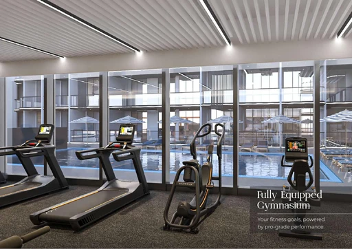 Fully Equipped Gymnasium amenity image at Golden Woods Albab Views