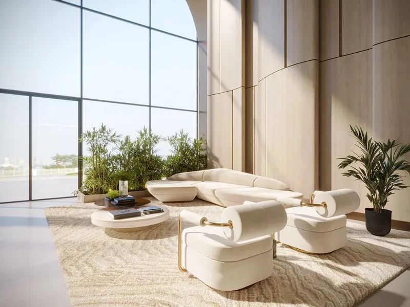 Lobby at Gardens 2 in Arjan Dubai