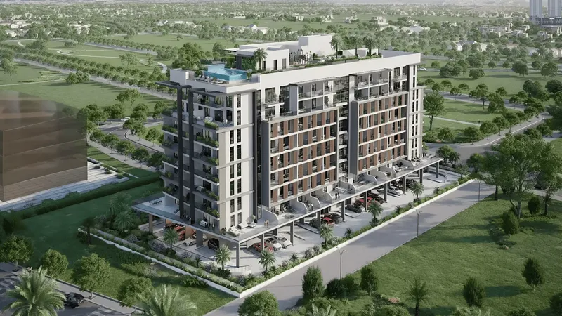Exterior at Ghaff Land Residence in Dubai Studio City