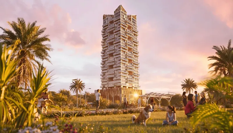 Exterior at Gharbi 2 Residences in JVC (Jumeirah Village Circle) Dubai