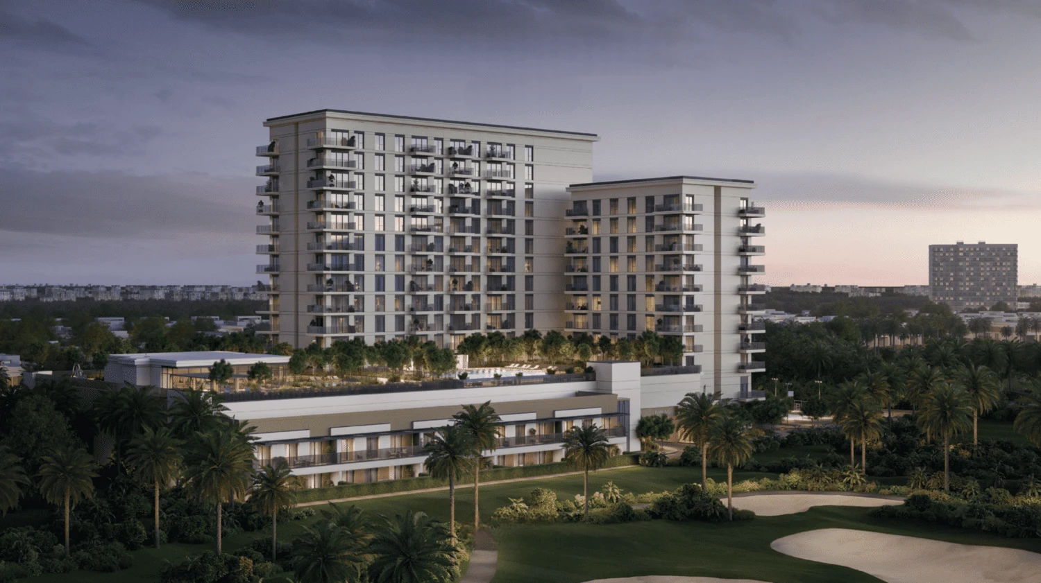 Golf Edge residences and landscaped amenities in Emaar South, Dubai