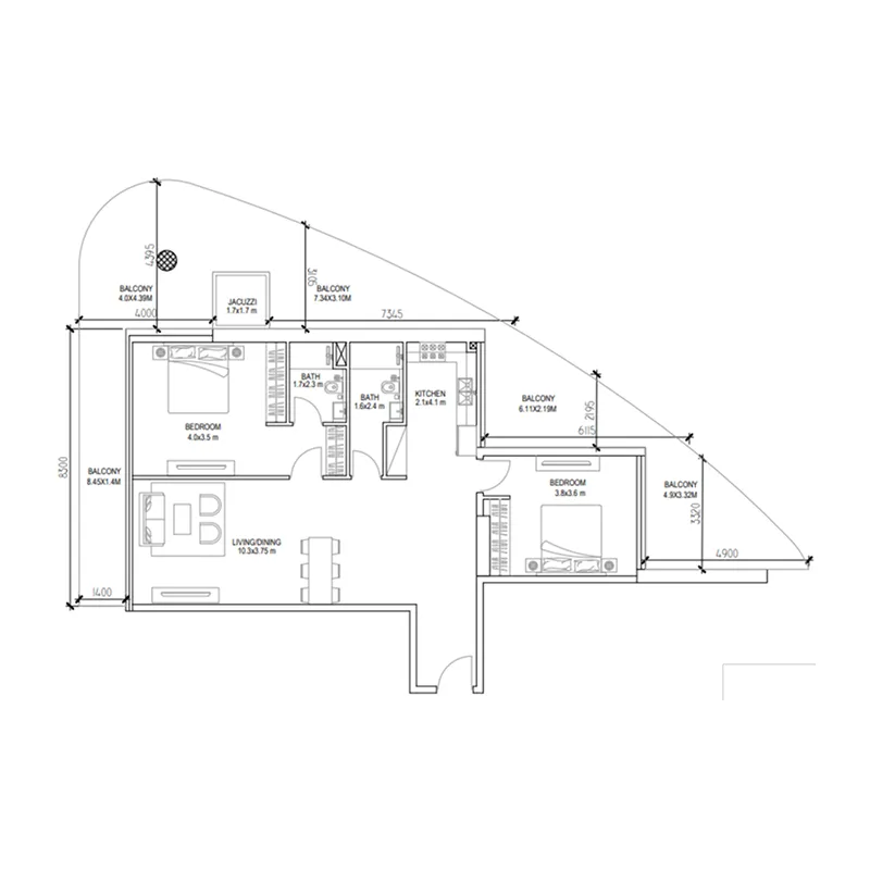 Prestige One Developments Golf Place floor plan