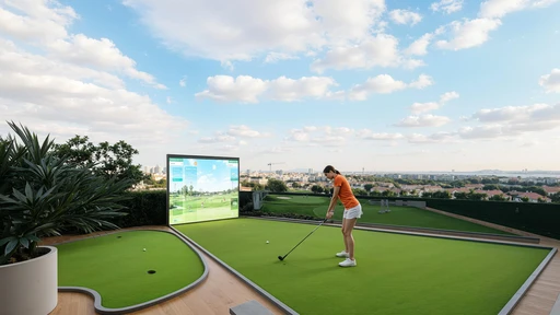 Golf Simulation Area amenity image at Golf Terrace Residences