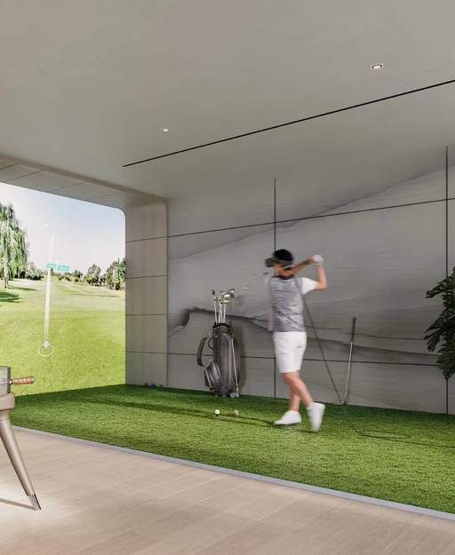 Golf Simulator amenity image at Arka Enclave Residences by Atmosphere Living