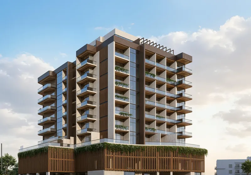 Exterior at Golf Terrace Residences in Dubai Production City Dubai