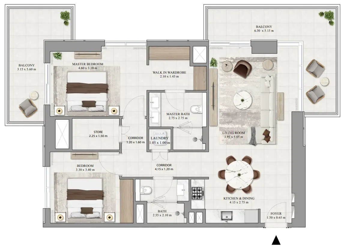 Emaar Greencrest floor plan