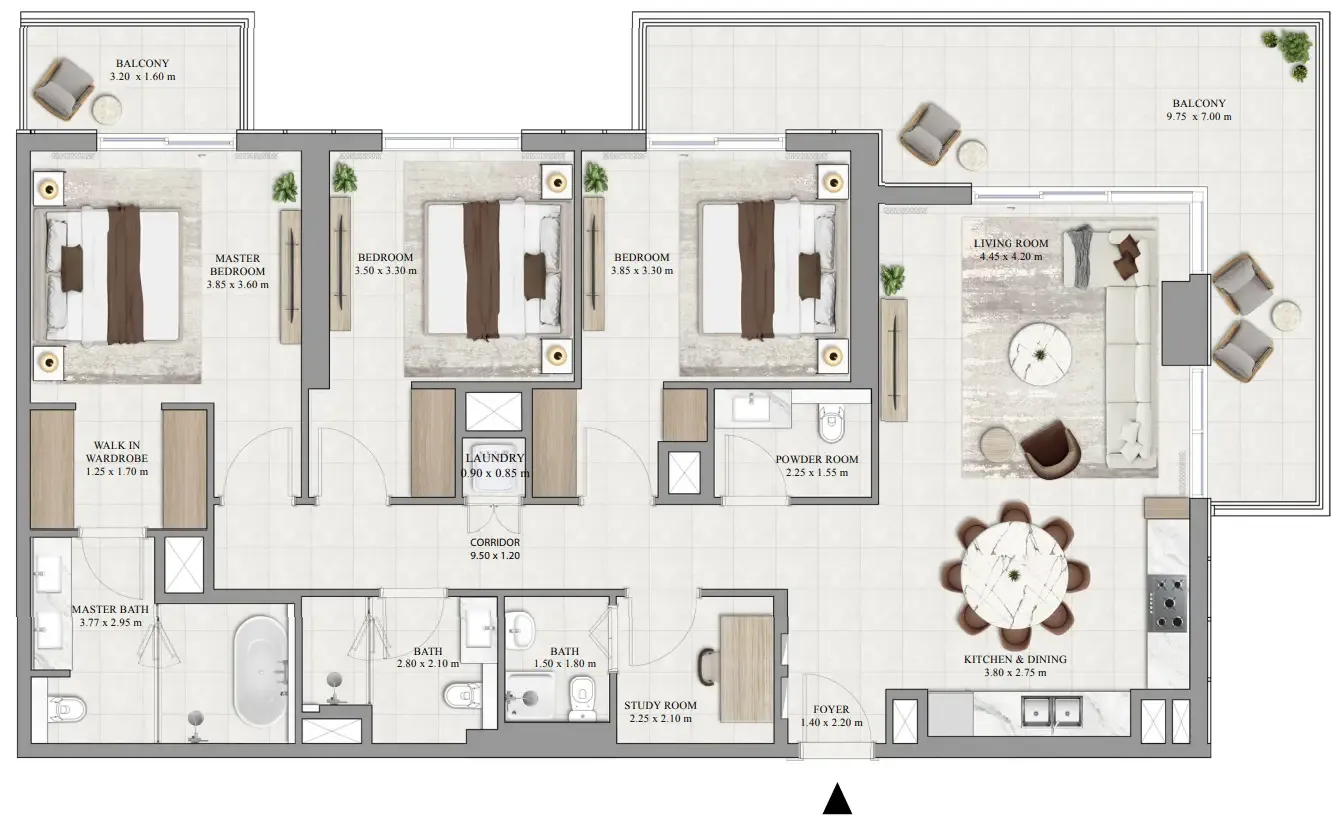 Emaar Greencrest floor plan