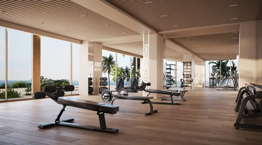 Gym amenity image at Flora Isle Beachfront Residences