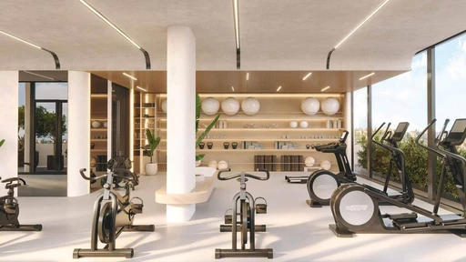 Gym amenity image at Gate Eleven by Amwaj Development