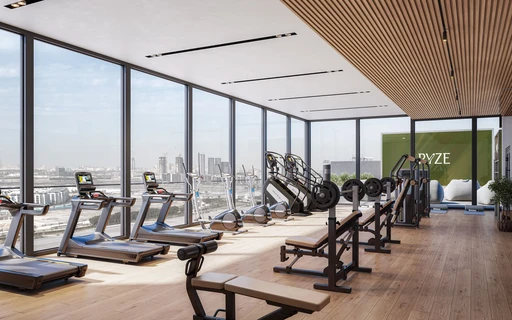 Gym amenity image at Ryze Residences by AUM Development