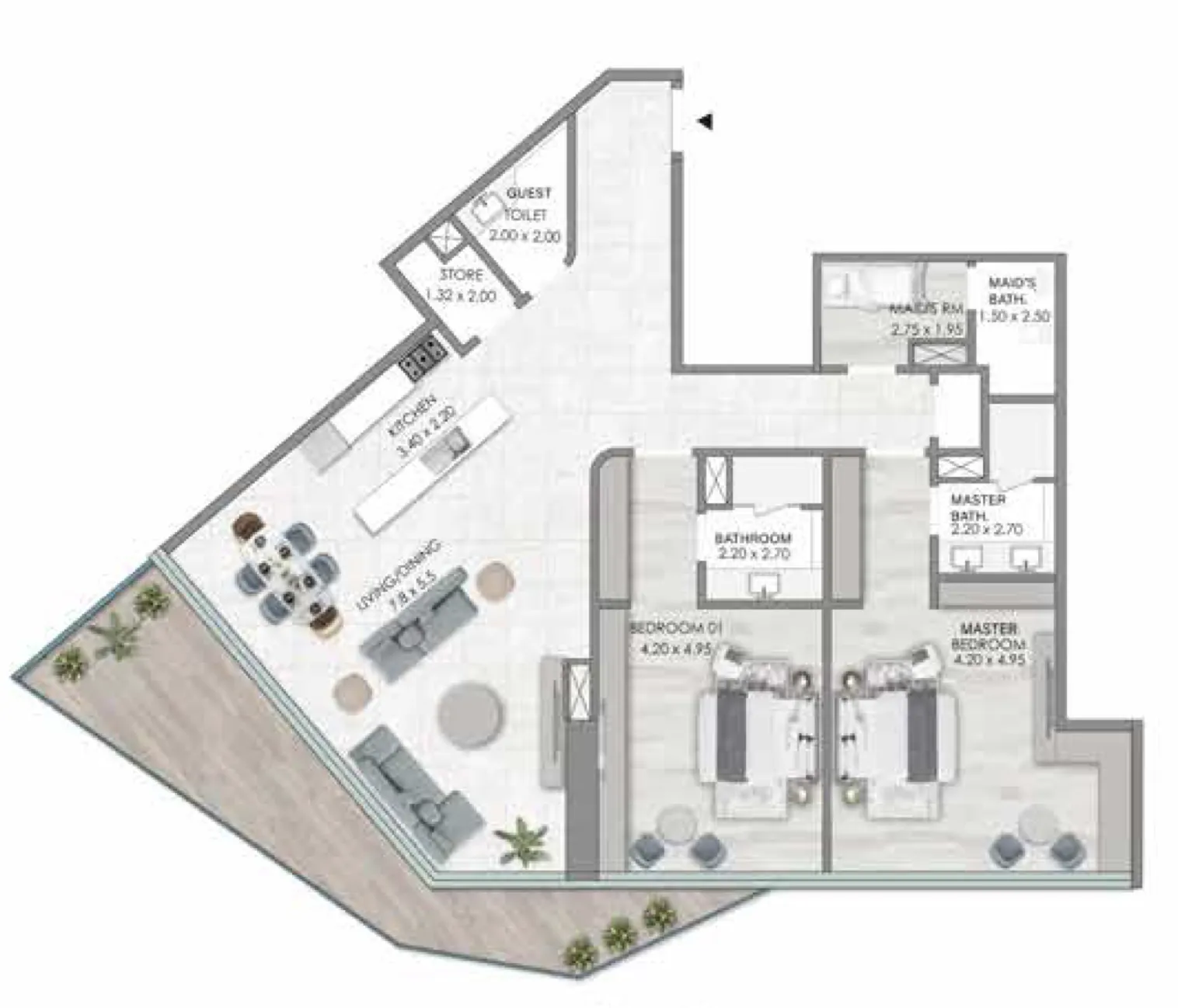 Al Habtoor Group Habtoor Grand Residences floor plan