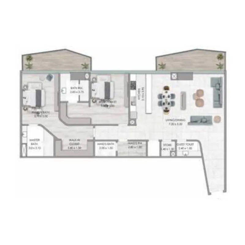 Al Habtoor Group Habtoor Grand Residences floor plan