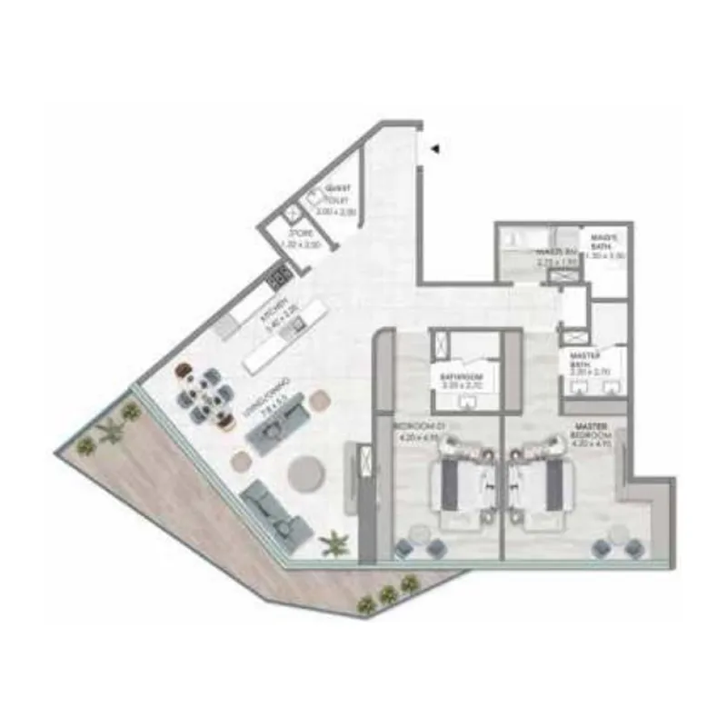 Al Habtoor Group Habtoor Grand Residences floor plan