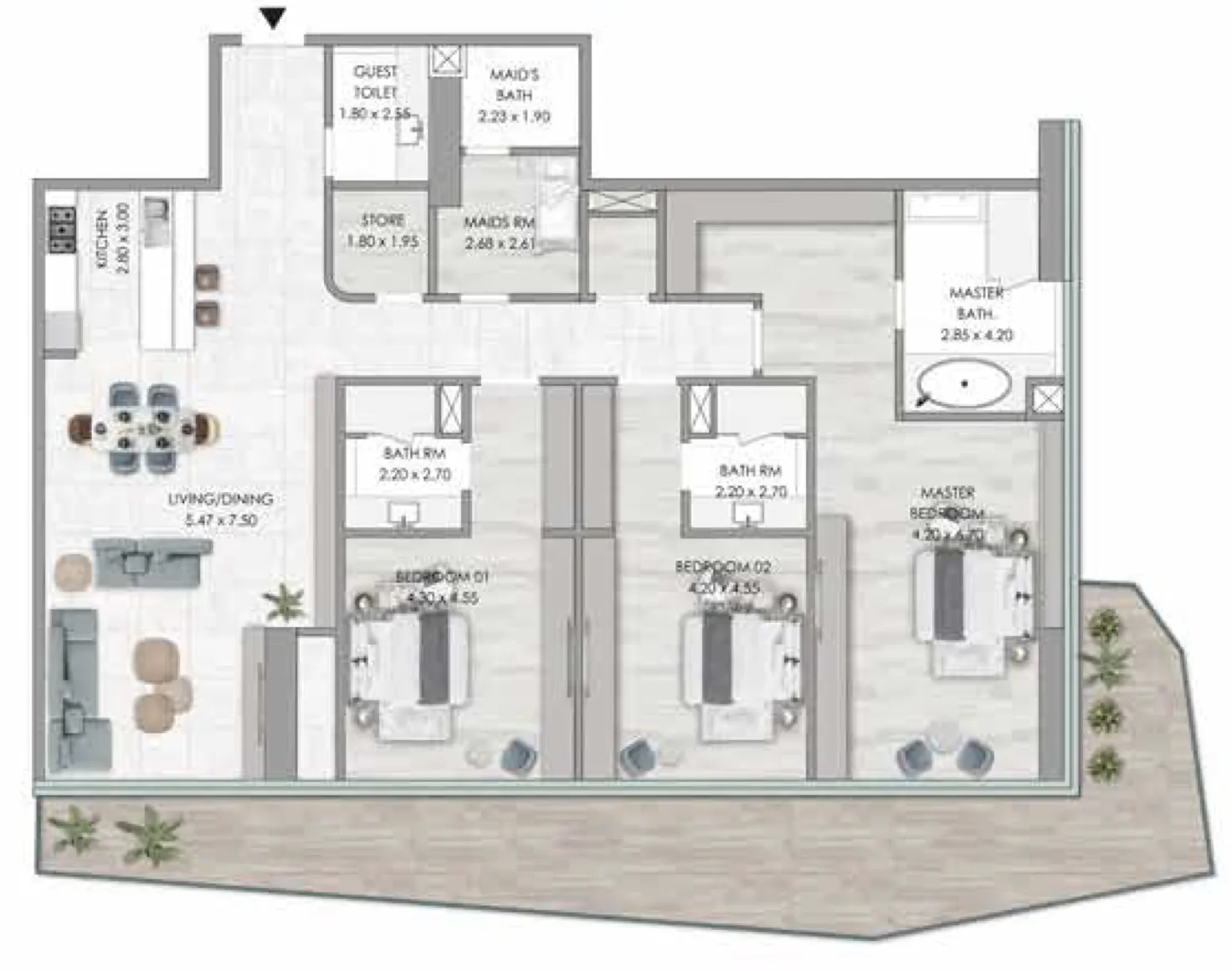 Al Habtoor Group Habtoor Grand Residences floor plan