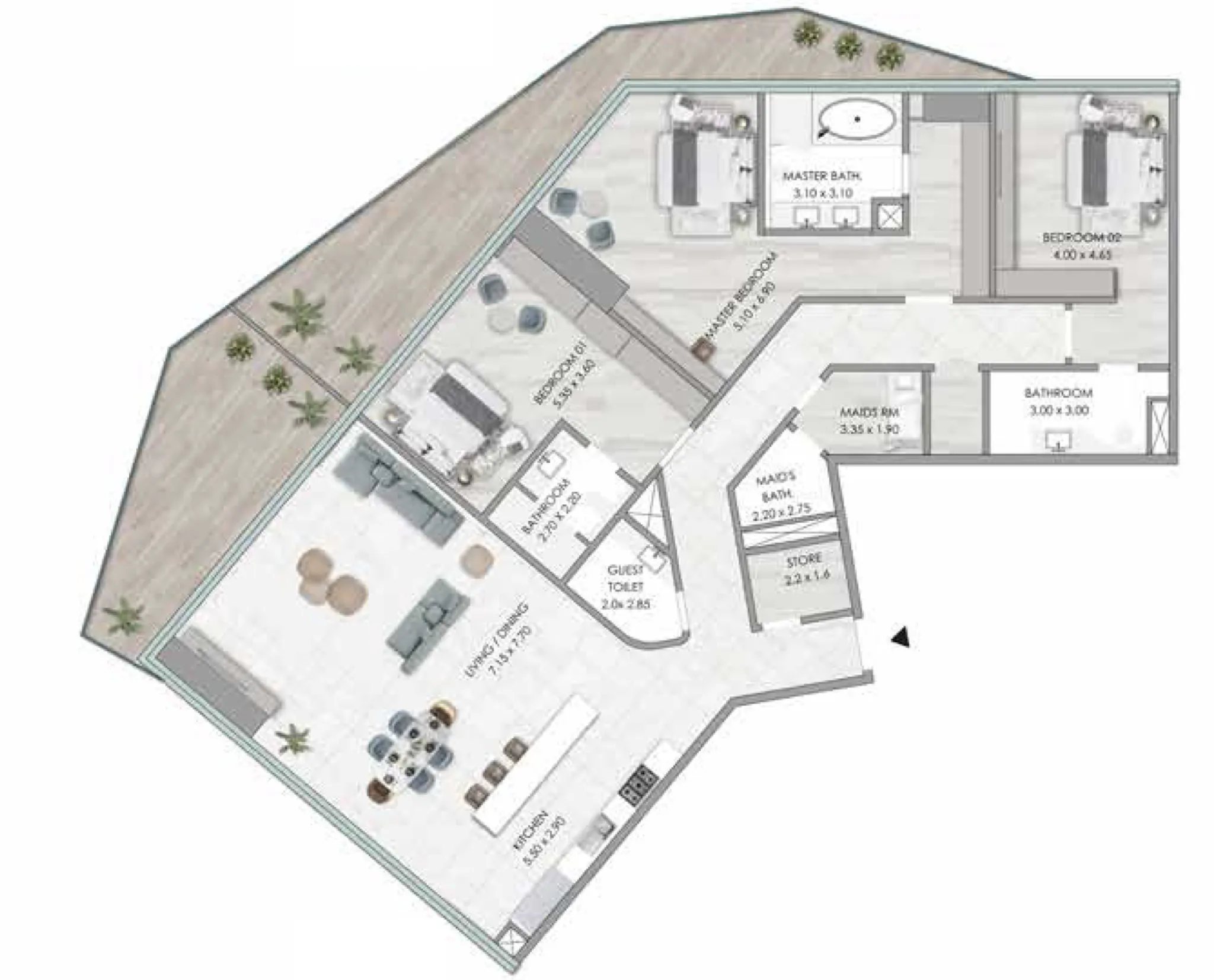 Al Habtoor Group Habtoor Grand Residences floor plan