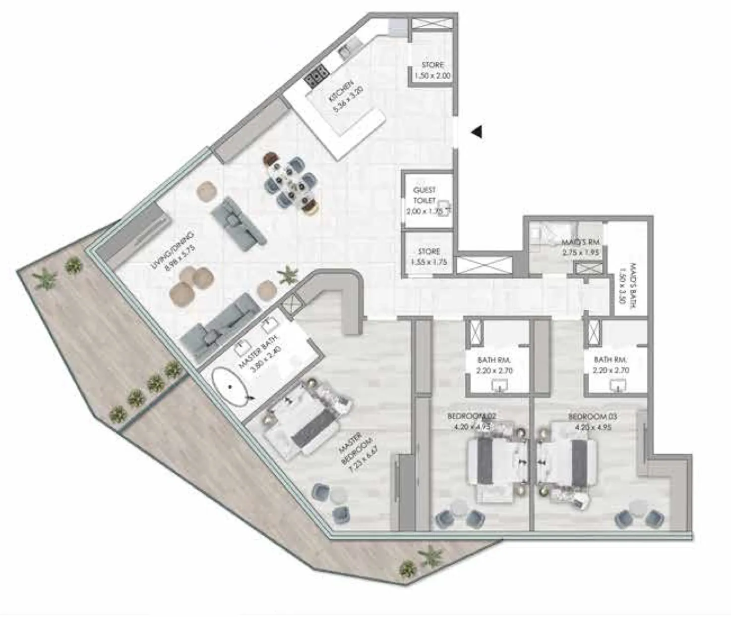 Al Habtoor Group Habtoor Grand Residences floor plan