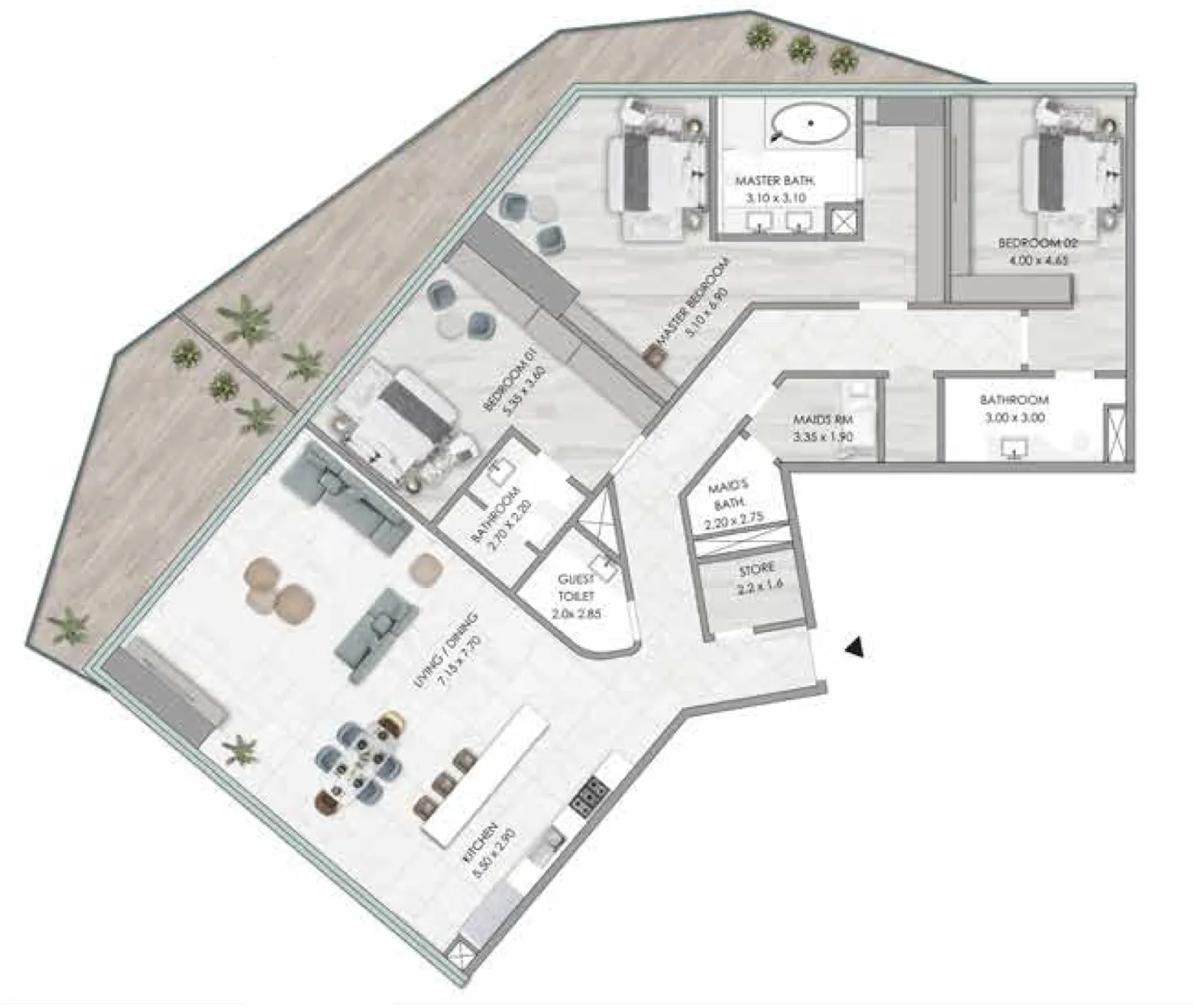 Al Habtoor Group Habtoor Grand Residences floor plan