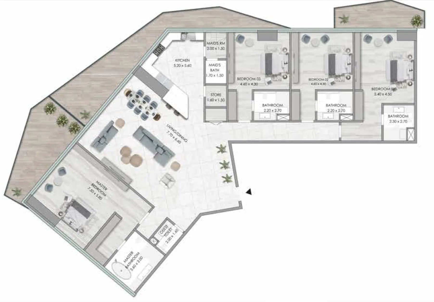 Al Habtoor Group Habtoor Grand Residences floor plan