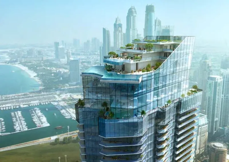 Exterior at Habtoor Grand Residences in Jumeirah Beach Residence (JBR) Dubai