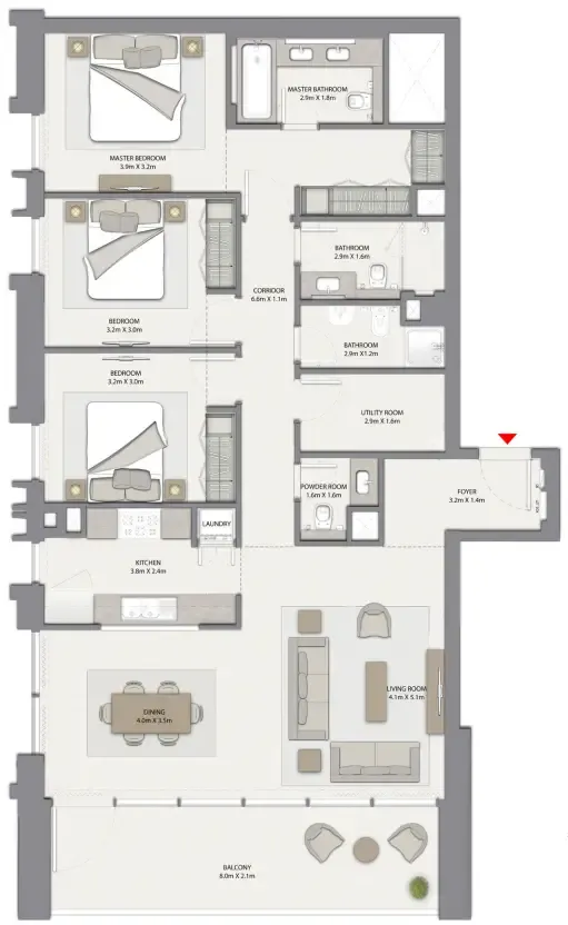 Emaar Harbour Gate floor plan