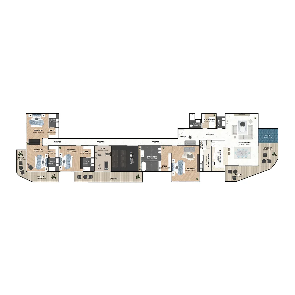 Fakhruddin Properties Development Hatimi Residences floor plan