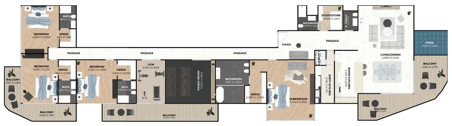 Fakhruddin Properties Development Hatimi Residences floor plan