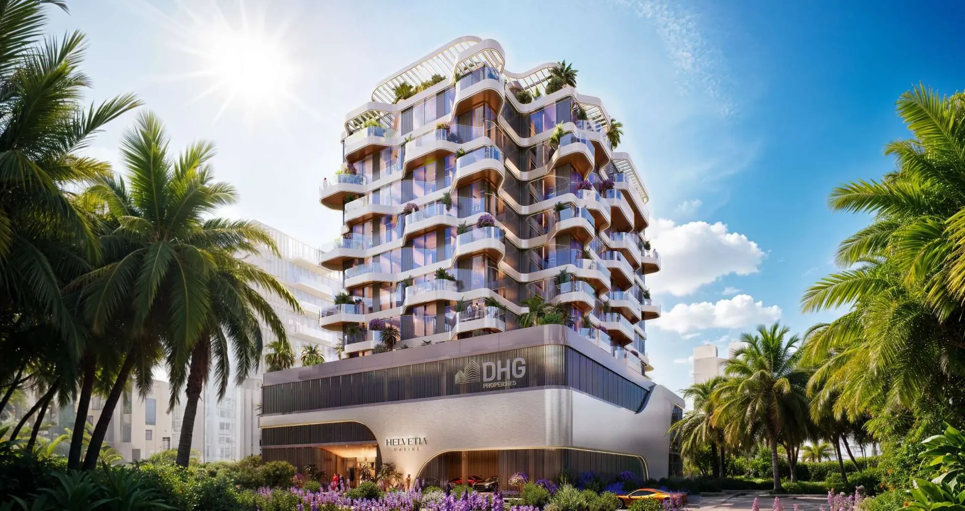 helvetia marine by dhg dubai project exterior Exterior at Helvetia Marine by DHG in Dubai