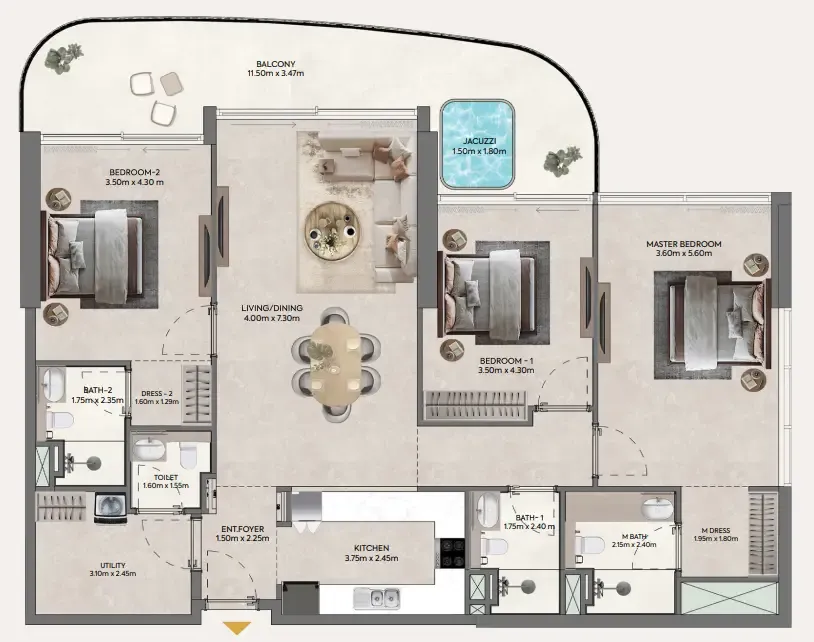Casagrand Hermina by Casagrand floor plan