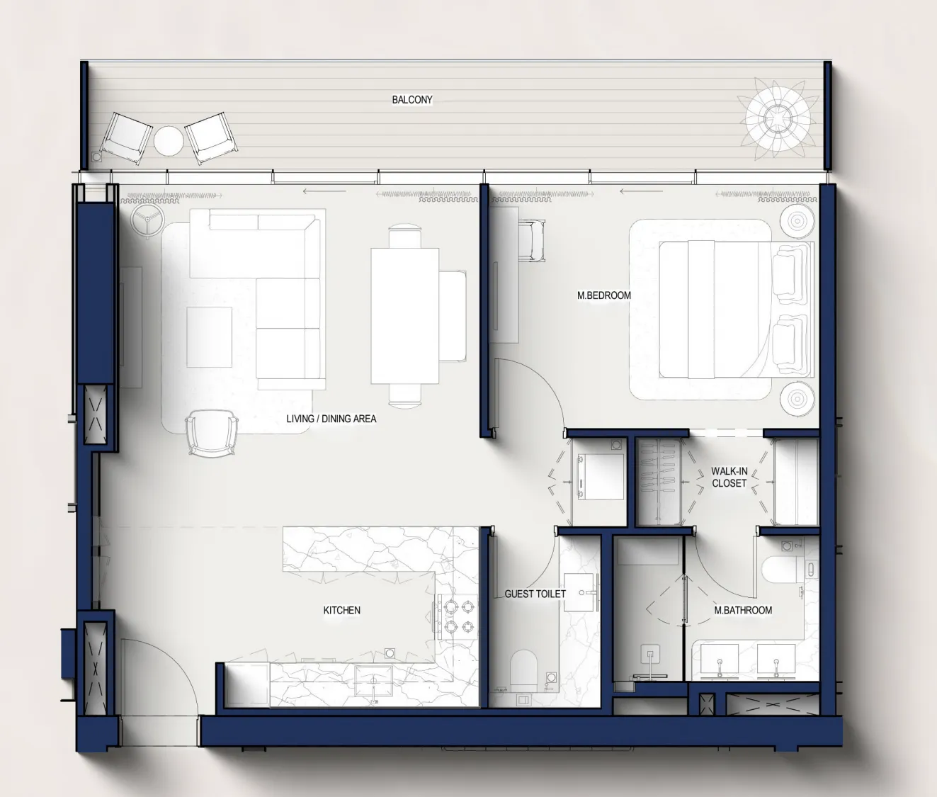 Prestige One Developments Hilton Residences floor plan