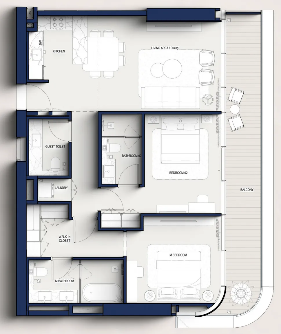 Prestige One Developments Hilton Residences floor plan