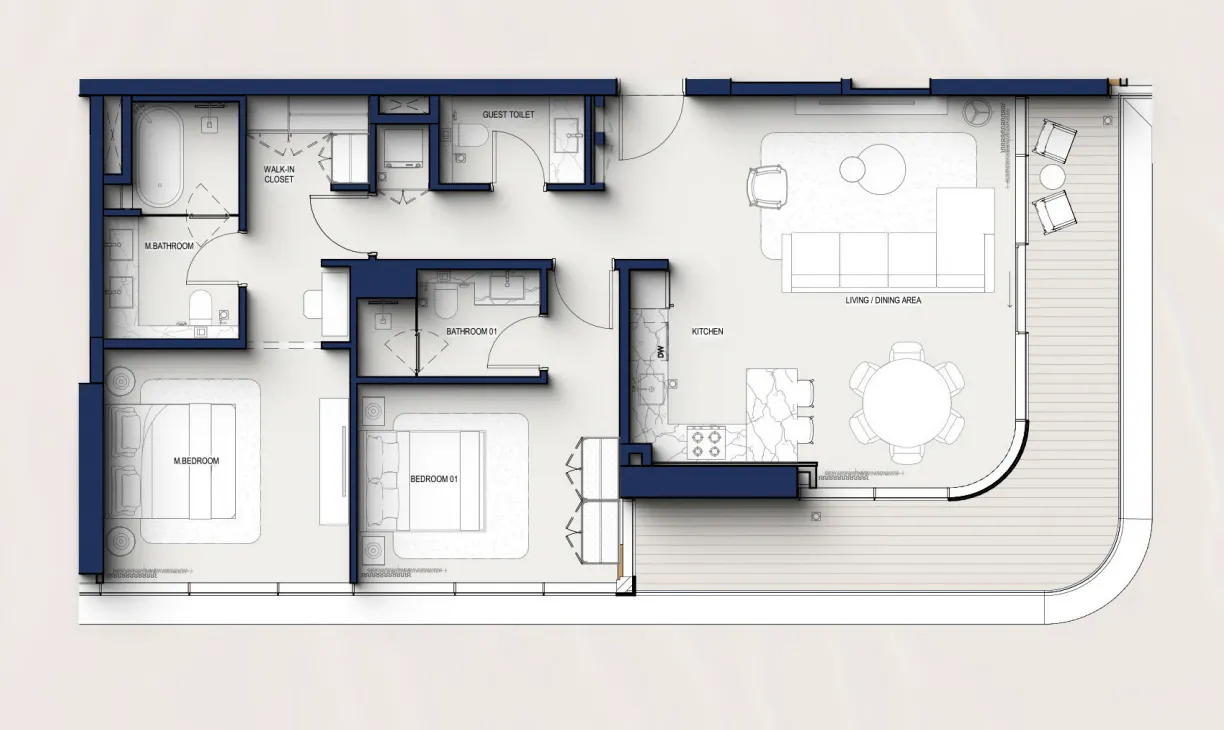 Prestige One Developments Hilton Residences floor plan