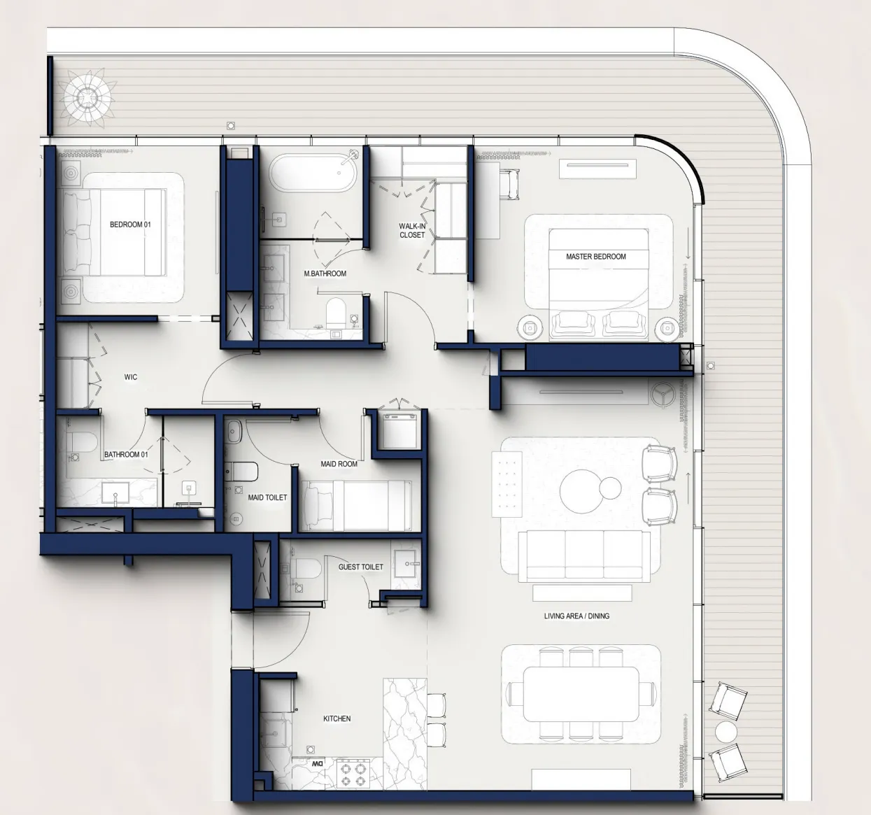 Prestige One Developments Hilton Residences floor plan