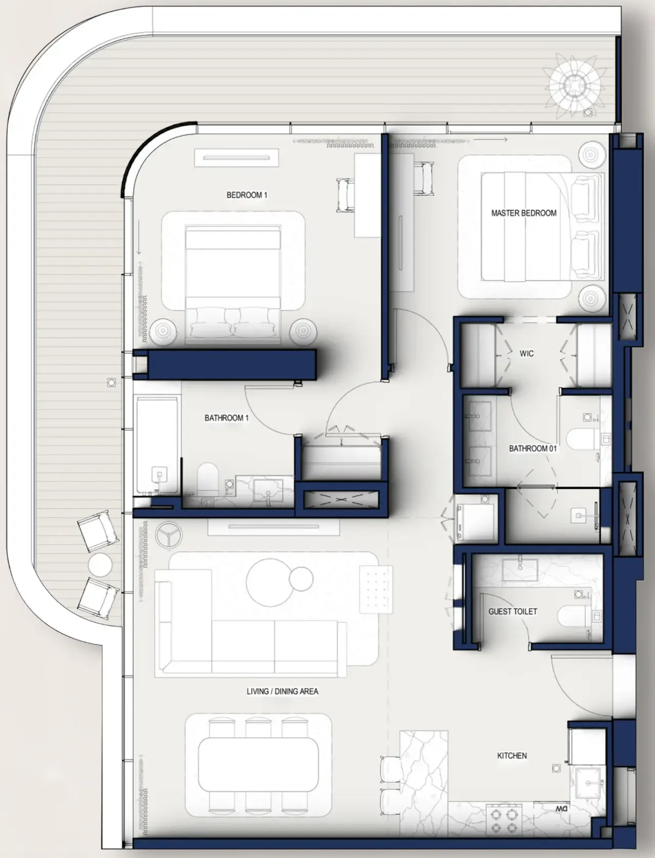 Prestige One Developments Hilton Residences floor plan