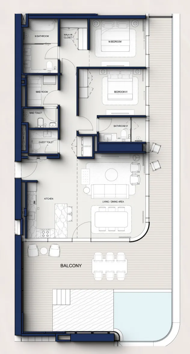 Prestige One Developments Hilton Residences floor plan