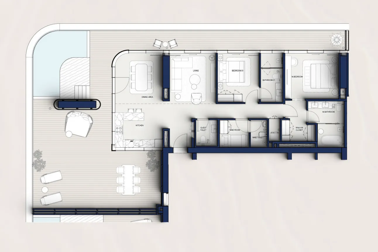 Prestige One Developments Hilton Residences floor plan