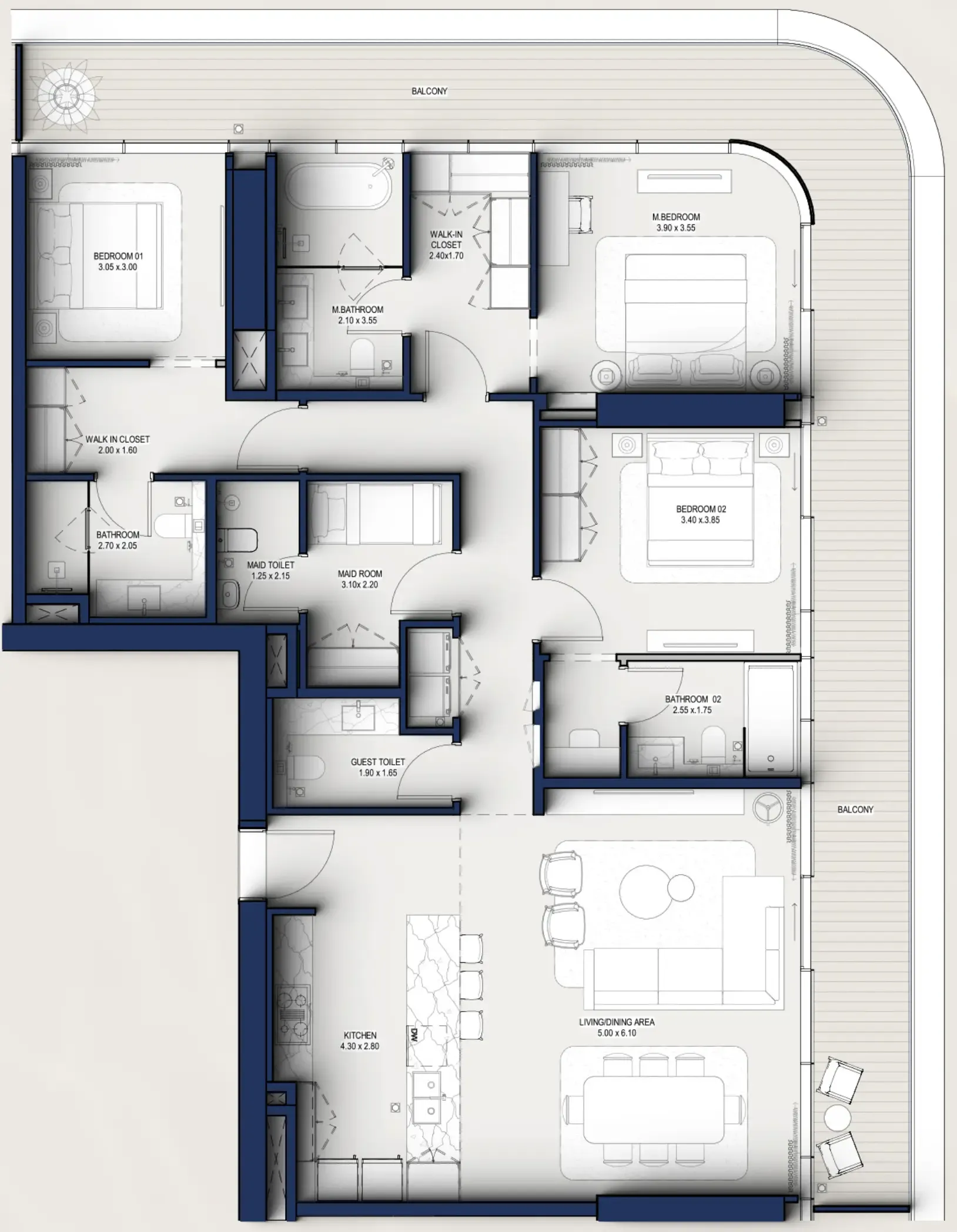 Prestige One Developments Hilton Residences floor plan