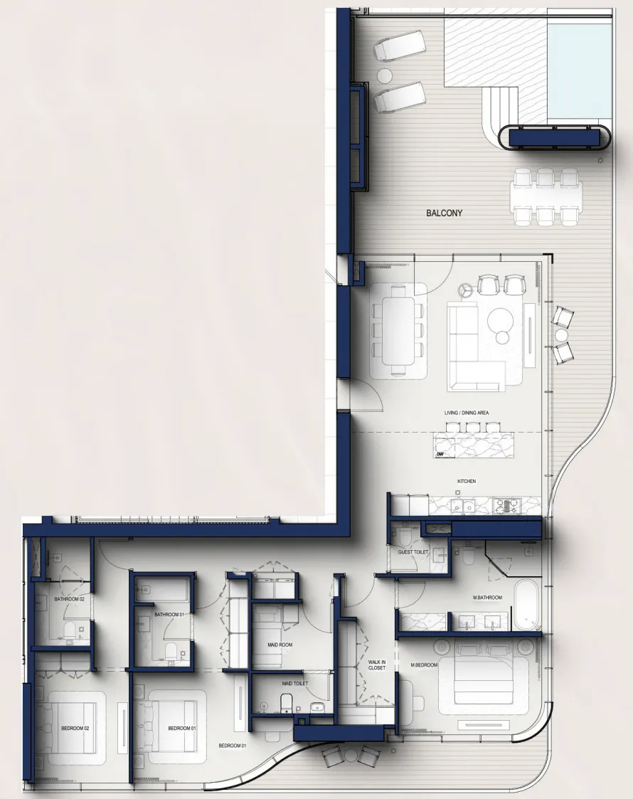 Prestige One Developments Hilton Residences floor plan