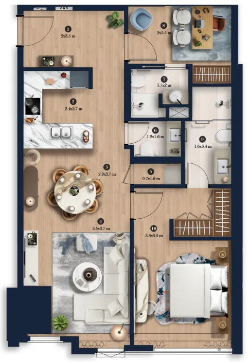 Emirates Developments Hilton Residences Dubai JLT floor plan
