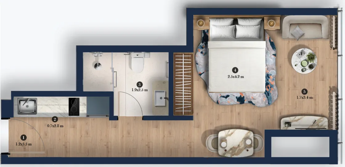 Emirates Developments Hilton Residences Dubai JLT floor plan
