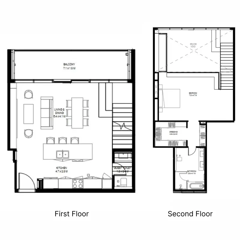 Arada il teatro Residences 1 and 2 floor plan