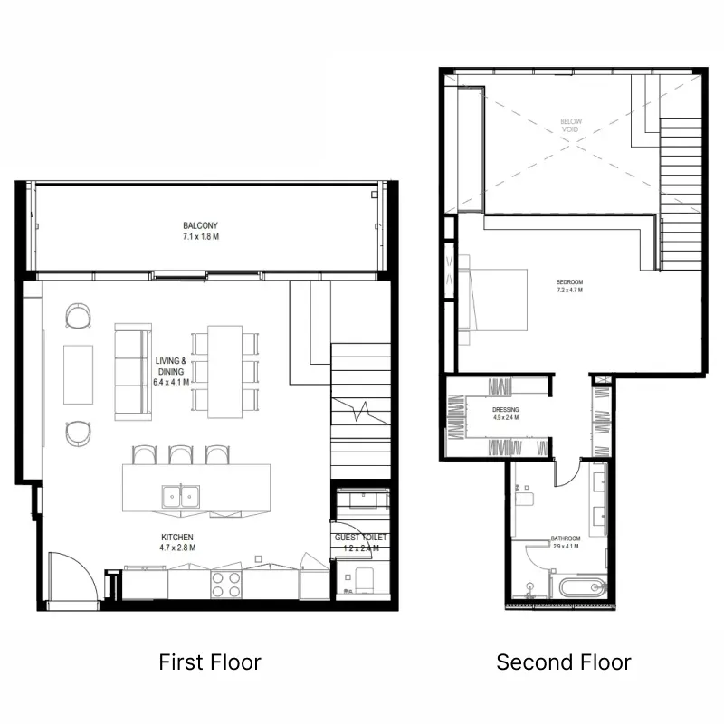Arada il teatro Residences 1 and 2 floor plan