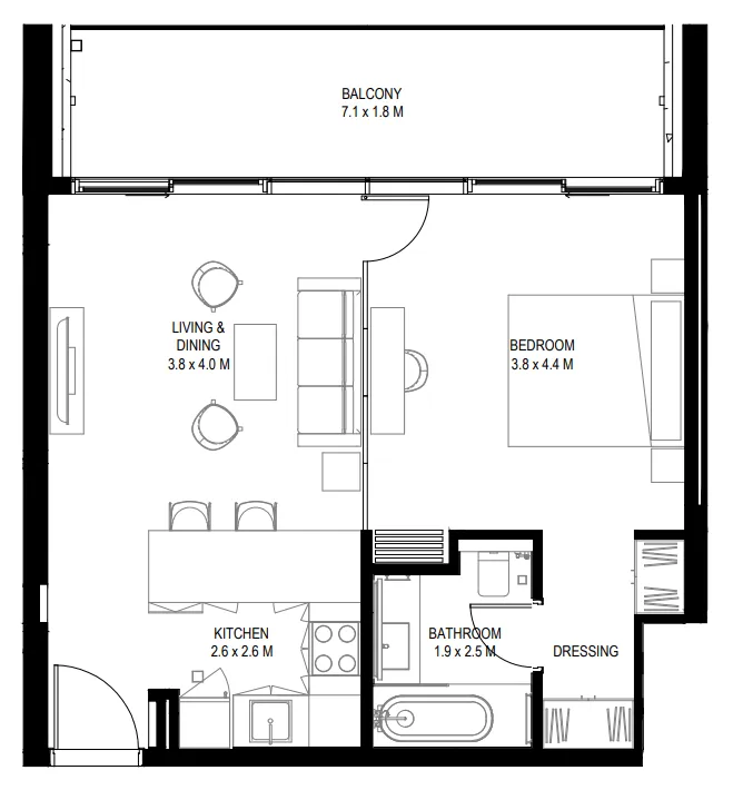 Arada il teatro Residences 1 and 2 floor plan