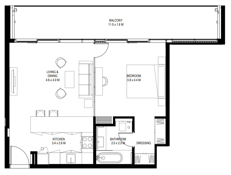 Arada il teatro Residences 1 and 2 floor plan