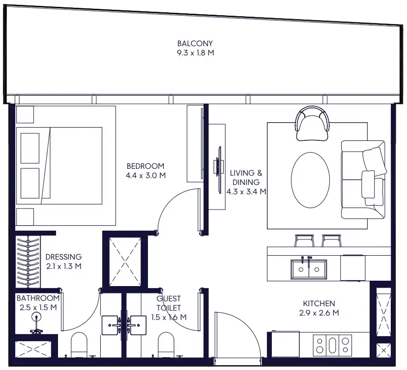 Arada Inaura Hotels & Residences Downtown floor plan