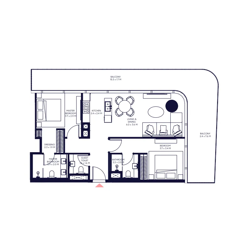 Arada Inaura Hotels & Residences Downtown floor plan